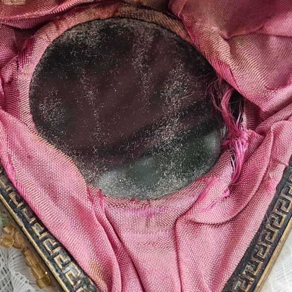 Antique Victorian Era to Art Deco glass beaded silk wrist clutch AS IS - Picture 15 of 15